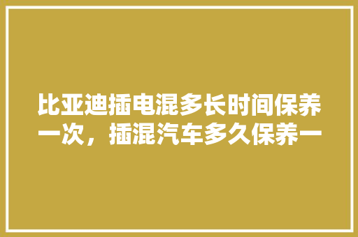 比亚迪插电混多长时间保养一次，插混汽车多久保养一次好呢。  第1张 比亚迪插电混多长时间保养一次，插混汽车多久保养一次好呢。 摩托车配件