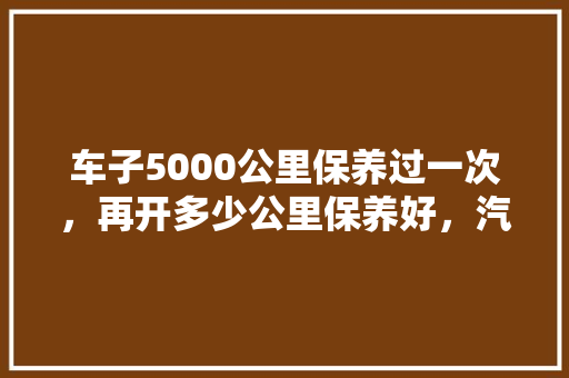 车子5000公里保养过一次,再开多少公里保养好,汽车开到多久去保养一次比较好。 汽车保养 车子5000公里保养过一次,再开多少公里保养好,汽车开到多久去保养一次比较好。 第1张 车子5000公里保养过一次,再开多少公里保养好,汽车开到多久去保养一次比较好。 汽车保养