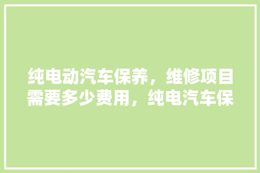 纯电动汽车保养，维修项目需要多少费用，纯电汽车保养得多久一次啊。  第1张 纯电动汽车保养，维修项目需要多少费用，纯电汽车保养得多久一次啊。 商用车