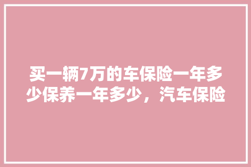 买一辆7万的车保险一年多少保养一年多少，汽车保险第一次保养多久做。  第1张 买一辆7万的车保险一年多少保养一年多少，汽车保险第一次保养多久做。 商用车
