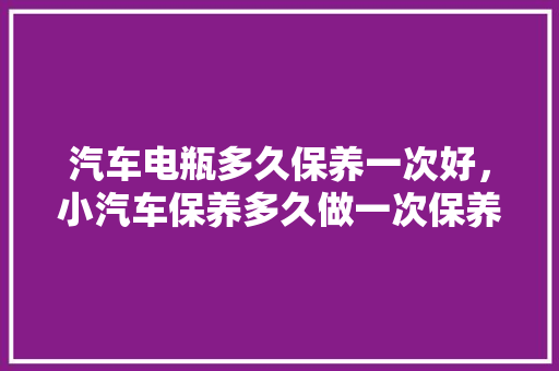 汽车电瓶多久保养一次好,小汽车保养多久做一次保养。 汽车配件 汽车电瓶多久保养一次好,小汽车保养多久做一次保养。 第1张 汽车电瓶多久保养一次好,小汽车保养多久做一次保养。 汽车配件