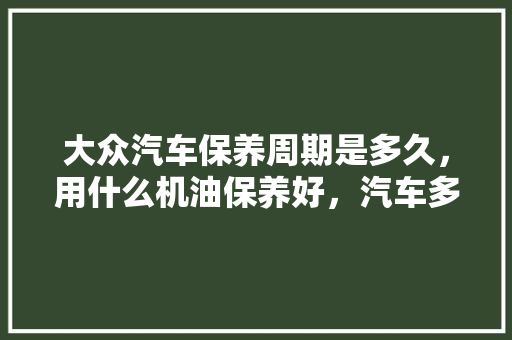 大众汽车保养周期是多久，用什么机油保养好，汽车多久保养一次 大众途观。  第1张 大众汽车保养周期是多久，用什么机油保养好，汽车多久保养一次 大众途观。 豪华车
