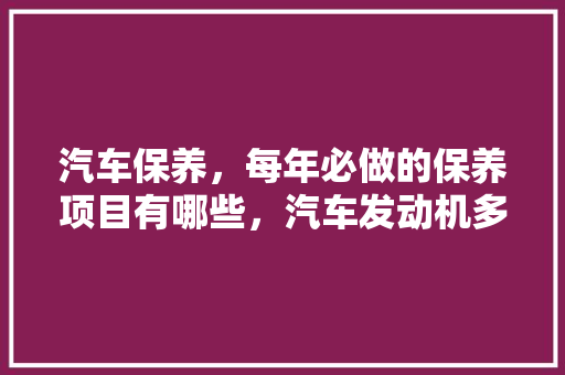 汽车保养，每年必做的保养项目有哪些，汽车发动机多久保养一次发动机。  第1张 汽车保养，每年必做的保养项目有哪些，汽车发动机多久保养一次发动机。 豪华车