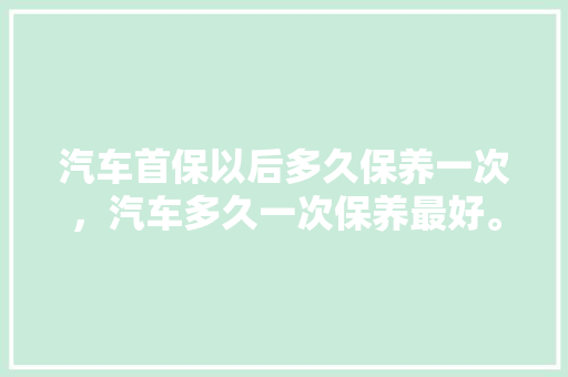 汽车首保以后多久保养一次，汽车多久一次保养最好。  第1张 汽车首保以后多久保养一次，汽车多久一次保养最好。 新能源配件