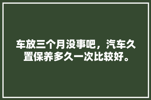车放三个月没事吧，汽车久置保养多久一次比较好。  第1张 车放三个月没事吧，汽车久置保养多久一次比较好。 二手车