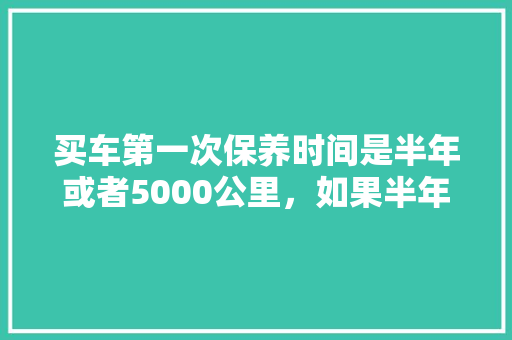 买车第一次保养时间是半年或者5000公里，如果半年才跑1000多公里也要去保养吗？为什么，汽车买多久保养第一次比较好。  第1张 买车第一次保养时间是半年或者5000公里，如果半年才跑1000多公里也要去保养吗？为什么，汽车买多久保养第一次比较好。 新能源