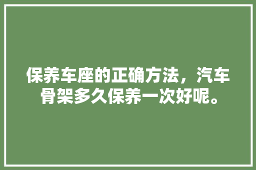 保养车座的正确方法，汽车骨架多久保养一次好呢。  第1张 保养车座的正确方法，汽车骨架多久保养一次好呢。 豪华车