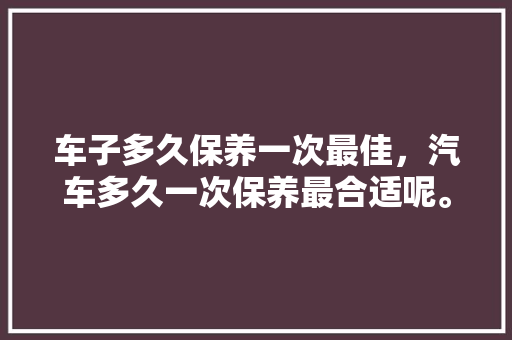 车子多久保养一次最佳，汽车多久一次保养最合适呢。  第1张 车子多久保养一次最佳，汽车多久一次保养最合适呢。 豪华车