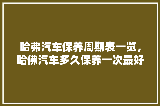 哈弗汽车保养周期表一览，哈佛汽车多久保养一次最好。  第1张 哈弗汽车保养周期表一览，哈佛汽车多久保养一次最好。 热门车