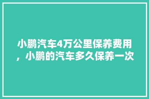小鹏汽车4万公里保养费用，小鹏的汽车多久保养一次比较好。  第1张 小鹏汽车4万公里保养费用，小鹏的汽车多久保养一次比较好。 摩托车配件
