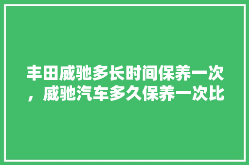 丰田威驰多长时间保养一次，威驰汽车多久保养一次比较好。  第1张 丰田威驰多长时间保养一次，威驰汽车多久保养一次比较好。 豪华车